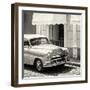 Cuba Fuerte Collection SQ BW - Close-up of Cuban Taxi Trinidad-Philippe Hugonnard-Framed Photographic Print