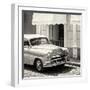 Cuba Fuerte Collection SQ BW - Close-up of Cuban Taxi Trinidad-Philippe Hugonnard-Framed Photographic Print