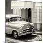 Cuba Fuerte Collection SQ BW - Close-up of Cuban Taxi Trinidad-Philippe Hugonnard-Mounted Photographic Print