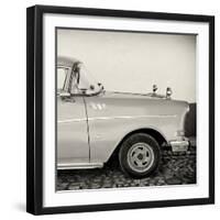 Cuba Fuerte Collection SQ BW - Close-up of Retro Car-Philippe Hugonnard-Framed Photographic Print