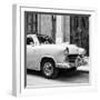 Cuba Fuerte Collection SQ BW - Close-up of Yellow Taxi of Havana-Philippe Hugonnard-Framed Photographic Print