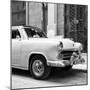 Cuba Fuerte Collection SQ BW - Close-up of Yellow Taxi of Havana-Philippe Hugonnard-Mounted Photographic Print