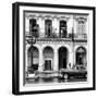 Cuba Fuerte Collection SQ BW - Colorful Architecture and Black Classic Car II-Philippe Hugonnard-Framed Photographic Print