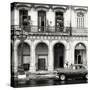 Cuba Fuerte Collection SQ BW - Colorful Architecture and Black Classic Car-Philippe Hugonnard-Stretched Canvas