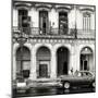 Cuba Fuerte Collection SQ BW - Colorful Architecture and Black Classic Car-Philippe Hugonnard-Mounted Photographic Print