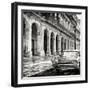 Cuba Fuerte Collection SQ BW - Colorful Buildings and Taxi Car-Philippe Hugonnard-Framed Photographic Print