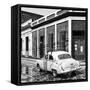 Cuba Fuerte Collection SQ BW - Cuban Street Scene III-Philippe Hugonnard-Framed Stretched Canvas