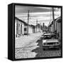 Cuba Fuerte Collection SQ BW - Cuban Street Scene in Trinidad II-Philippe Hugonnard-Framed Stretched Canvas