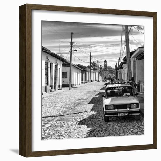 Cuba Fuerte Collection SQ BW - Cuban Street Scene in Trinidad II-Philippe Hugonnard-Framed Photographic Print