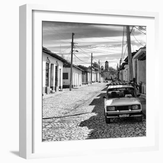 Cuba Fuerte Collection SQ BW - Cuban Street Scene in Trinidad II-Philippe Hugonnard-Framed Photographic Print