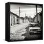 Cuba Fuerte Collection SQ BW - Cuban Street Scene in Trinidad-Philippe Hugonnard-Framed Stretched Canvas