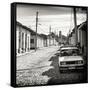 Cuba Fuerte Collection SQ BW - Cuban Street Scene in Trinidad-Philippe Hugonnard-Framed Stretched Canvas