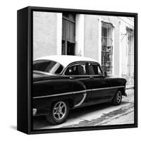 Cuba Fuerte Collection SQ BW - Cuban Taxi II-Philippe Hugonnard-Framed Stretched Canvas