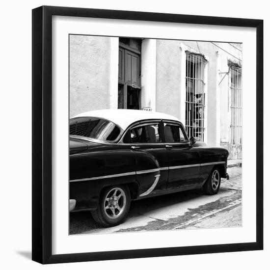 Cuba Fuerte Collection SQ BW - Cuban Taxi II-Philippe Hugonnard-Framed Photographic Print