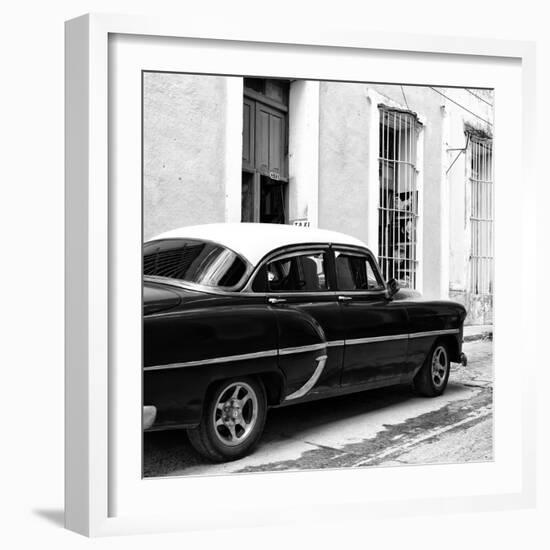 Cuba Fuerte Collection SQ BW - Cuban Taxi II-Philippe Hugonnard-Framed Photographic Print