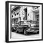 Cuba Fuerte Collection SQ BW - Cuban Taxi to Havana II-Philippe Hugonnard-Framed Photographic Print