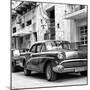 Cuba Fuerte Collection SQ BW - Cuban Taxi to Havana II-Philippe Hugonnard-Mounted Photographic Print