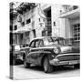 Cuba Fuerte Collection SQ BW - Cuban Taxi to Havana II-Philippe Hugonnard-Stretched Canvas