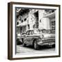 Cuba Fuerte Collection SQ BW - Cuban Taxi to Havana-Philippe Hugonnard-Framed Photographic Print