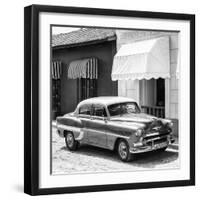 Cuba Fuerte Collection SQ BW - Cuban Taxi Trinidad II-Philippe Hugonnard-Framed Photographic Print