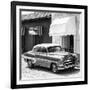 Cuba Fuerte Collection SQ BW - Cuban Taxi Trinidad II-Philippe Hugonnard-Framed Photographic Print