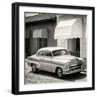 Cuba Fuerte Collection SQ BW - Cuban Taxi Trinidad-Philippe Hugonnard-Framed Photographic Print