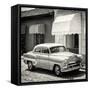 Cuba Fuerte Collection SQ BW - Cuban Taxi Trinidad-Philippe Hugonnard-Framed Stretched Canvas