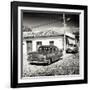 Cuba Fuerte Collection SQ BW - Cuban Taxis II-Philippe Hugonnard-Framed Photographic Print