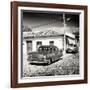 Cuba Fuerte Collection SQ BW - Cuban Taxis II-Philippe Hugonnard-Framed Photographic Print