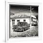 Cuba Fuerte Collection SQ BW - Cuban Taxis II-Philippe Hugonnard-Framed Photographic Print