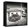 Cuba Fuerte Collection SQ BW - Cuban Taxis II-Philippe Hugonnard-Framed Stretched Canvas