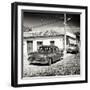 Cuba Fuerte Collection SQ BW - Cuban Taxis II-Philippe Hugonnard-Framed Photographic Print