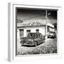 Cuba Fuerte Collection SQ BW - Cuban Taxis II-Philippe Hugonnard-Framed Photographic Print