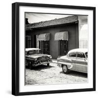 Cuba Fuerte Collection SQ BW - Cuban Taxis Trinidad-Philippe Hugonnard-Framed Photographic Print