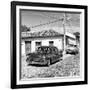 Cuba Fuerte Collection SQ BW - Cuban Taxis-Philippe Hugonnard-Framed Photographic Print