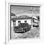 Cuba Fuerte Collection SQ BW - Cuban Taxis-Philippe Hugonnard-Framed Photographic Print