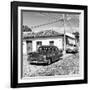 Cuba Fuerte Collection SQ BW - Cuban Taxis-Philippe Hugonnard-Framed Photographic Print