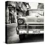 Cuba Fuerte Collection SQ BW - Detail on Classic Chevrolet-Philippe Hugonnard-Stretched Canvas