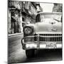 Cuba Fuerte Collection SQ BW - Detail on Classic Chevrolet-Philippe Hugonnard-Mounted Photographic Print