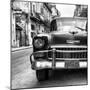 Cuba Fuerte Collection SQ BW - Detail on Old Classic Chevrolet II-Philippe Hugonnard-Mounted Photographic Print