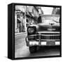 Cuba Fuerte Collection SQ BW - Detail on Old Classic Chevrolet II-Philippe Hugonnard-Framed Stretched Canvas