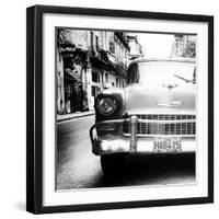 Cuba Fuerte Collection SQ BW - Detail on Old Classic Chevrolet-Philippe Hugonnard-Framed Photographic Print