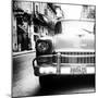 Cuba Fuerte Collection SQ BW - Detail on Old Classic Chevrolet-Philippe Hugonnard-Mounted Photographic Print