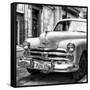 Cuba Fuerte Collection SQ BW - Dodge Classic Car-Philippe Hugonnard-Framed Stretched Canvas