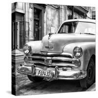 Cuba Fuerte Collection SQ BW - Dodge Classic Car-Philippe Hugonnard-Stretched Canvas