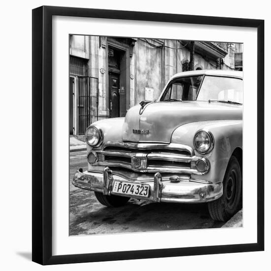 Cuba Fuerte Collection SQ BW - Dodge Classic Car-Philippe Hugonnard-Framed Photographic Print