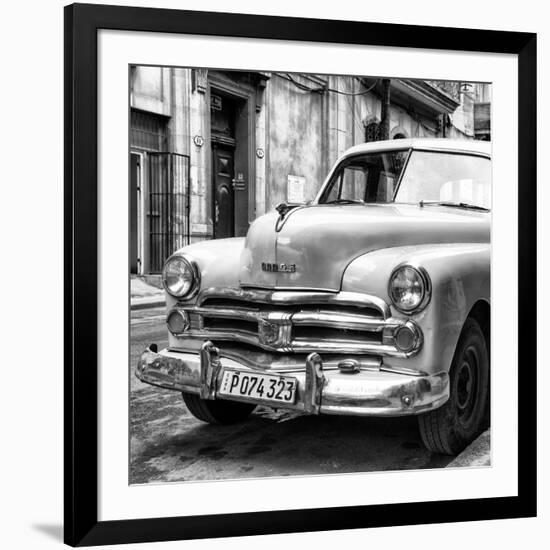 Cuba Fuerte Collection SQ BW - Dodge Classic Car-Philippe Hugonnard-Framed Photographic Print