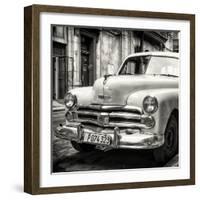 Cuba Fuerte Collection SQ BW - Dodge Classic Car-Philippe Hugonnard-Framed Photographic Print