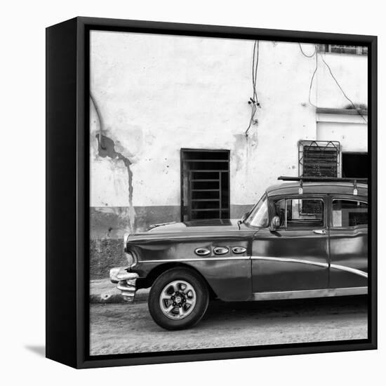 Cuba Fuerte Collection SQ BW - Havana Classic American Car-Philippe Hugonnard-Framed Stretched Canvas