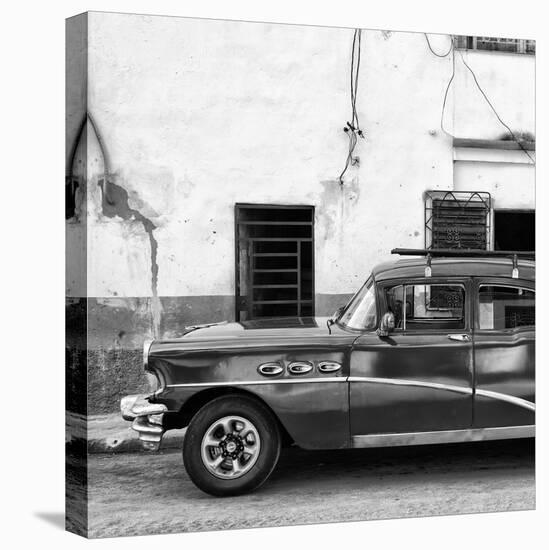 Cuba Fuerte Collection SQ BW - Havana Classic American Car-Philippe Hugonnard-Stretched Canvas